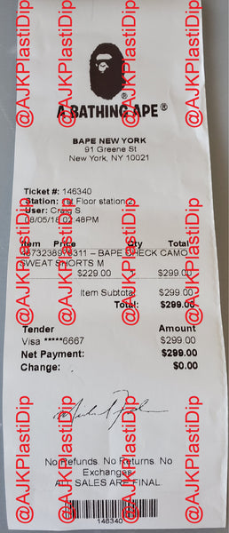 Louis Vuitton receipt — RepReceipt